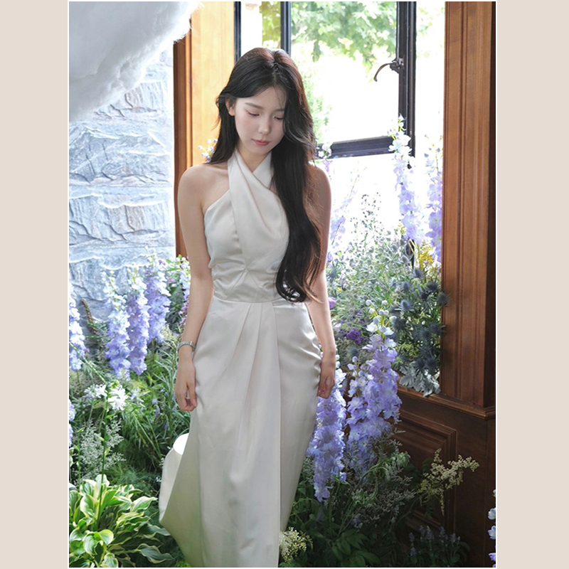 Long skirt, dress, advanced brace, french style, high-quality style Long skirt, dress, advanced brace, french style, high-quality style