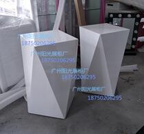Company exhibition sample booth window display cabinet wood paint heterotelic shoe bag perfume experience table display counter