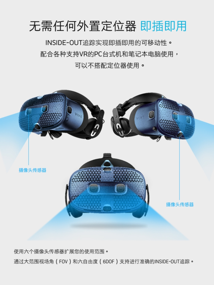 HTC VIVE COSMOS VR STS STEAMVR Профессиональные очки виртуальной реальности VR Glasses PCVR