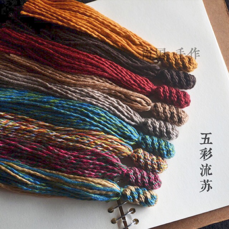 Wenwan tassel tassels bag trailer hanging hand rubbing cotton thread pendant King Kong phoenix eye star moon passion seed bracelet accessories