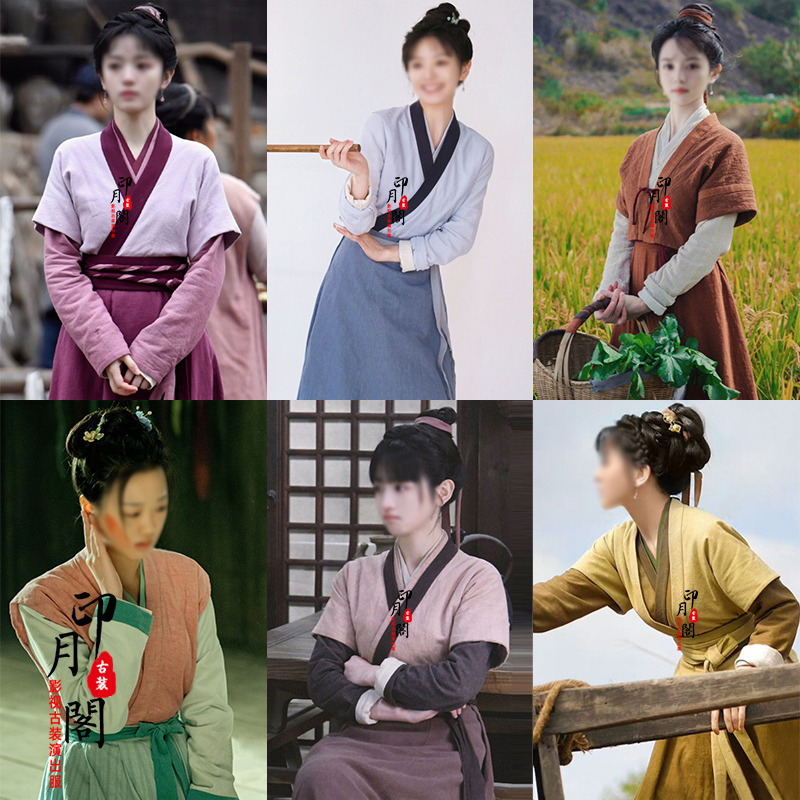 Hanfu in the Style of the Song, Ming, Wei, and Jin Dynasties, Similar to Those Worn by Characters in Films and Television, for Women, Including Maid, Noble Lady, Village Girl, and Retainer, in Ancient Costume