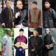Men's cotton and linen robes and mandarin jackets from the Republic of China, ancient costumes