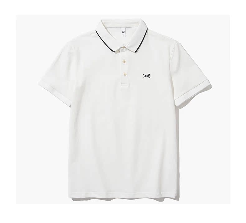 Áo thun nam tay ngắn nam Hàn Quốc áo sơ mi nam nửa tay xu hướng mùa hè mỏng nhỏ kéo thêu áo polo nam - Polo áo phông polo nam
