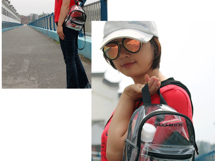 Mới Hàn Quốc trong suốt ba lô sequin nữ nhỏ thời trang đa năng thạch mini ba lô du lịch túi lưu trữ balo