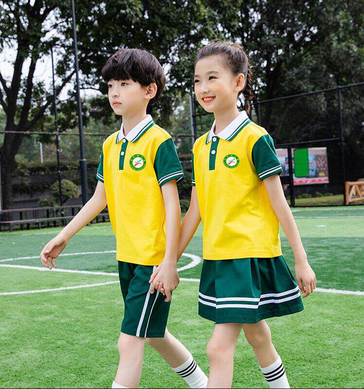 New kindergarten uniforms summer school uniforms for primary school students show summer short-sleeved cotton short-sleeved sports suit college