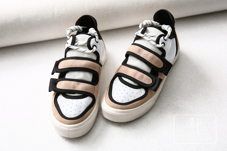 XE646 2018 mùa thu mới phiên bản Hàn Quốc của Velcro đế bằng thấp cắt giày thể thao giày đẹp