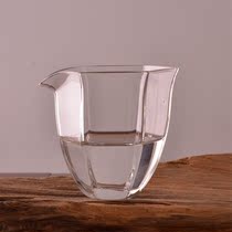  Hexagonal Japanese-style male cup Uniform cup Glass fair cup thick bottom heat-resistant large tea sea tea dispenser Kung Fu tea accessories