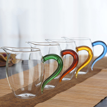  Color Japanese Gentian glass fair cup tea drain Kung Fu tea set Male cup tea separation heat-resistant accessories Tea pourer thickened