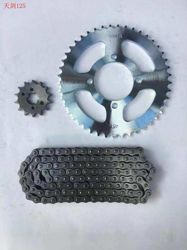 Applicable Mountain leaf flying to 125YS25-5 day sword YBR25 size large fluted disc chain size gear sleeve chain
