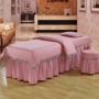 Beauty bed cover bốn mảnh cotton cao cấp nhỏ châu Âu thẩm mỹ viện sang trọng đặc biệt vẻ đẹp đặc biệt bed bed massage giường bộ ga giường spa