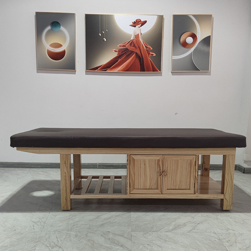 Solid wood beauty bed beauty salon special upscale multifunctional with holes wood Physiotherapy Bed Beauty Body Massage Bed Pushback Bed