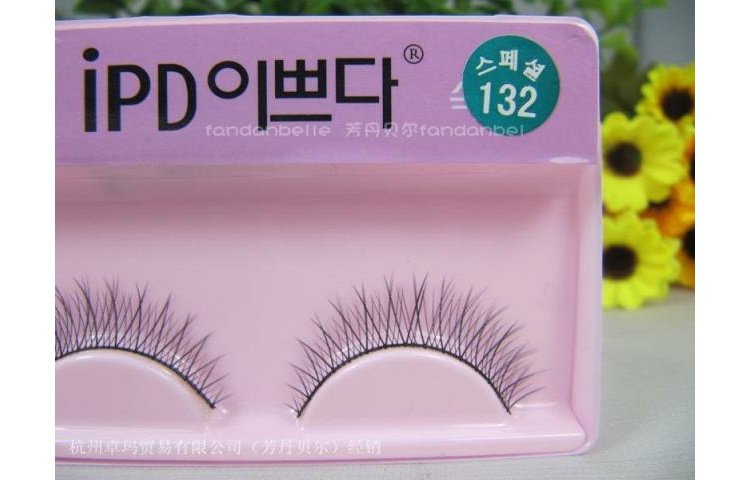 Lông mi giả Kitty IPD chính hãng của Hàn Quốc + Mặt cắt keo dán Loại tuyệt vời -132 # 自然 - Lông mi giả mi giả vacosi
