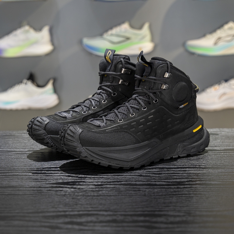 Li-Ning Outdoor Cf Suxingchuan High Unisex Water-Repellent High-Top Outdoor Hiking Shoes Ahtu015