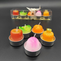 Buddha fruit candle Buddha front offering Five fruit candle Lucky treasure 4-5 hours handmade candle aluminum shell 5