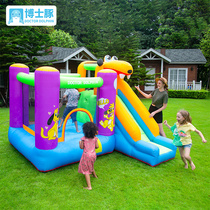 Doctoral Guinea Puppy Inflatable Castle Children Trampoline Beds Outdoor small amusement park Slide Ladders with a guard net