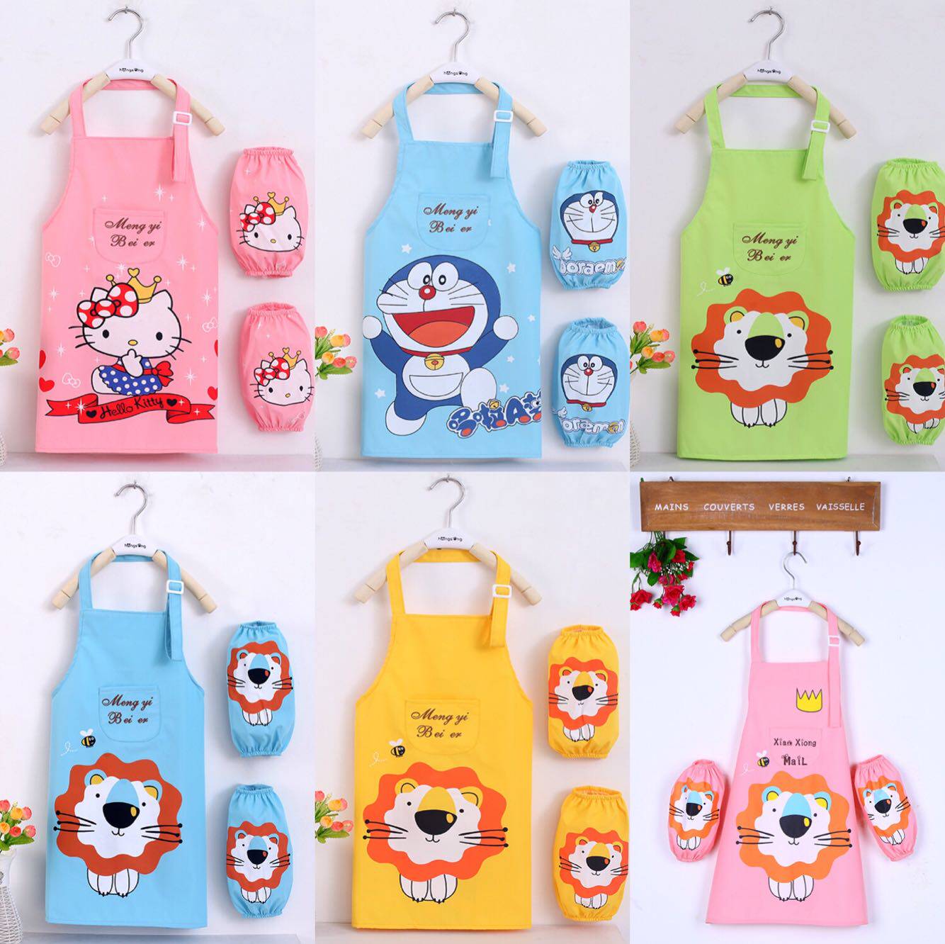 Children drawing apron waterproof without sleeveless hood Eating Clothes Kindergarten Anti-Dirty Palate Baby Spring And Summer Apron Hood Clothes