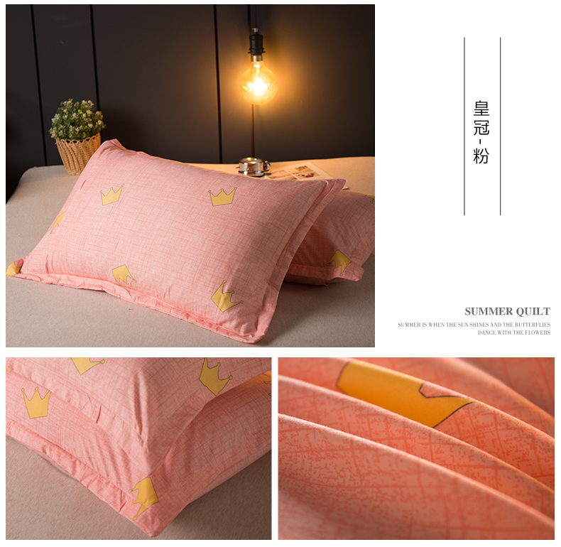Một cặp] vỏ gối cotton bông giặt gối người lớn gối đơn lõi 48x74cm gối văn phòng