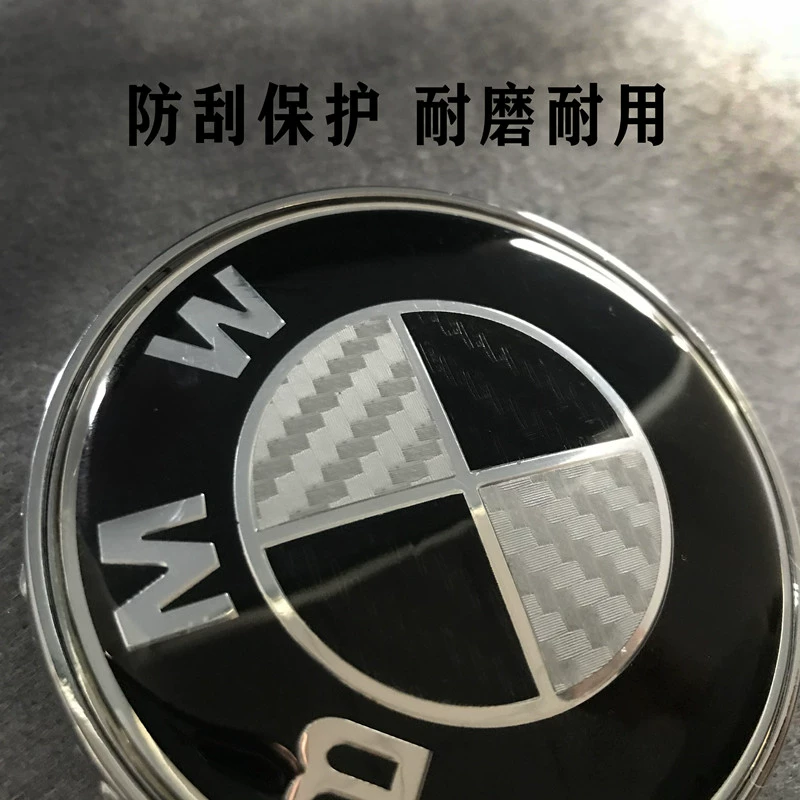 Logo xe BMW màu đen 3 series 5 series x1x3 đen và trắng trung tâm bằng sợi carbon bao phủ vô lăng tiêu chuẩn đuôi tiêu chuẩn sửa đổi logo phía trước dán decal xe oto decal dán xe ô to