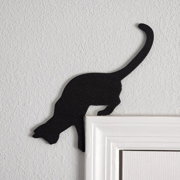 Cross-Border Metal Adorable Cat Door Topper Metal Cat Door Corner Door Frame Corner Decoration