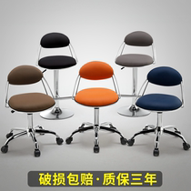  Beauty stool with backrest Big work stool Barber shop chair hair salon rotating lifting round stool Nail stool pulley