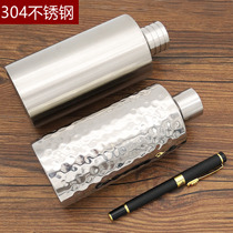 304 stainless steel Hulk 1kg 2kg Russian cylindrical Hulk outdoor portable high-grade kettle thickened wine bottle