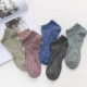 Vớ nam mùa thu và mùa đông vớ cotton mồ hôi và khử mùi Tất nam ngắn ống dày ấm áp cá tính nam vớ thuyền thủy triều