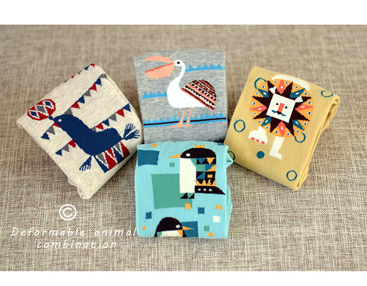 4 đôi vớ nữ vớ cotton nguyên chất Phiên bản Hàn Quốc của phim hoạt hình nữ dễ thương dễ thương tất vớ