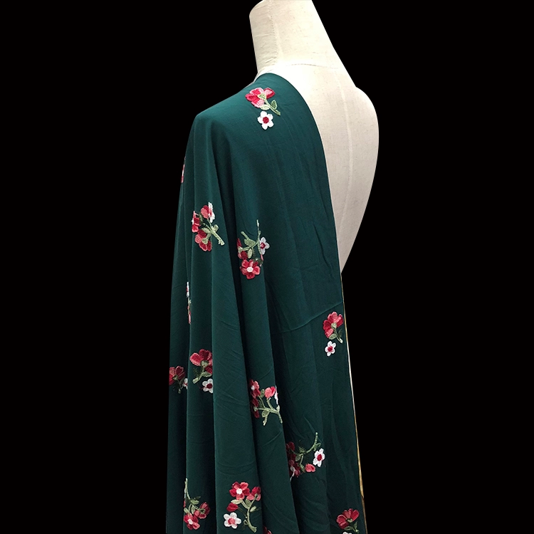 Pháp 3 màu thêu hoa cotton lanh quần áo handmade DIY mùa xuân và áo mùa hè vải nhập khẩu vải quần tây nữ đẹp