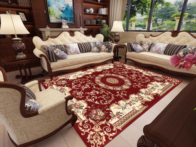 Phong cách châu Âu phòng khách thảm bàn cà phê đệm sofa đệm phòng ngủ đầu giường chăn vải dệt mặc chống trượt mùa xuân và mô hình mùa hè Mỹ - Thảm tham long