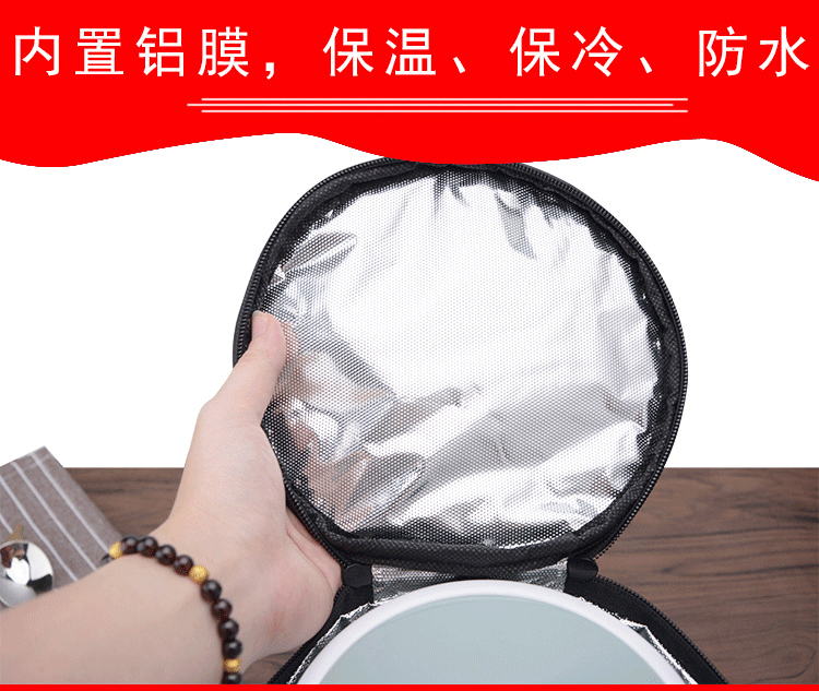 Supor lớn hộp tròn ăn trưa túi nhỏ túi ăn trưa vải túi xách lớn túi chống thấm nước lớn - Hộp cơm điện sưởi ấm 	hộp cơm cắm điện bear 3 tầng	