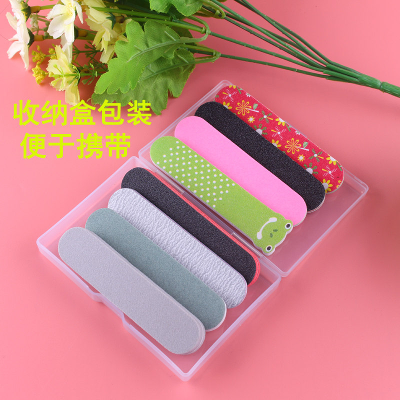 Mini nail rubbing children polishing nail tools small sponge polishing fingernails grinding strips