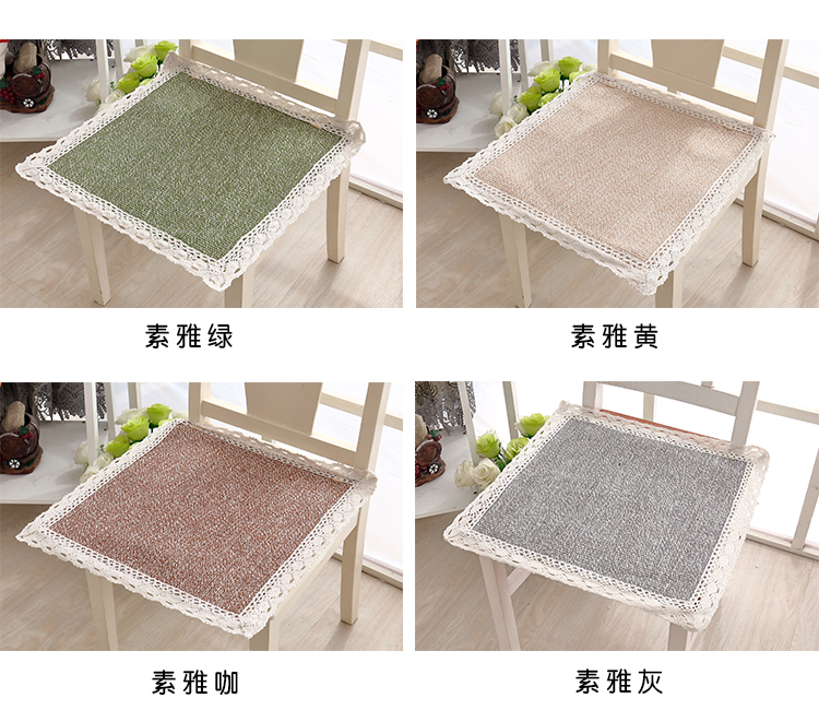 máy tính ghế Summer ghế văn phòng tựa lưng đệm đệm bông dệt bông vải ghế đệm tùy chỉnh - Ghế đệm / đệm Sofa thảm ghế gỗ phòng khách