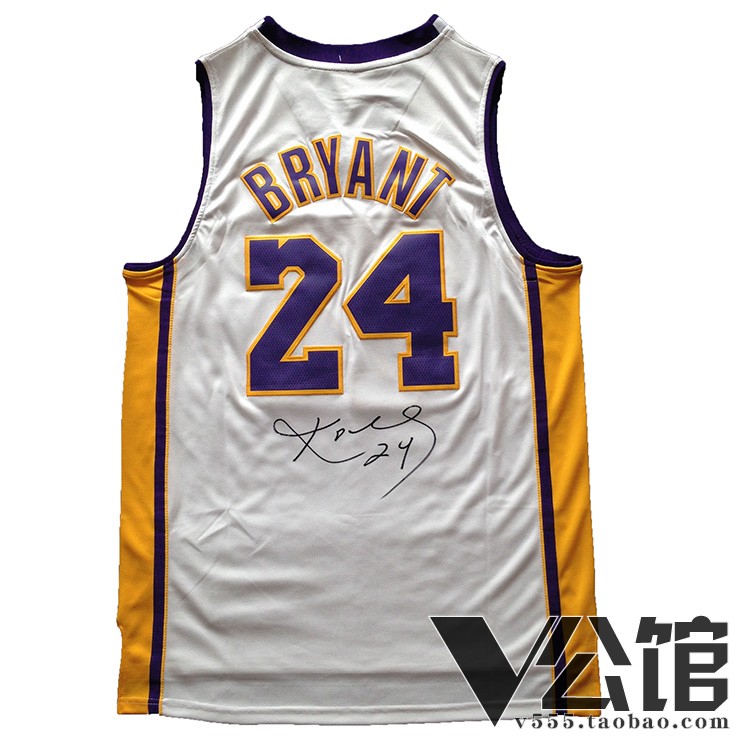 Lakers Kobe Bryant autographed jersey Basketball suit China game Kareem Abdul-Jabbar Nash Magic Johnson