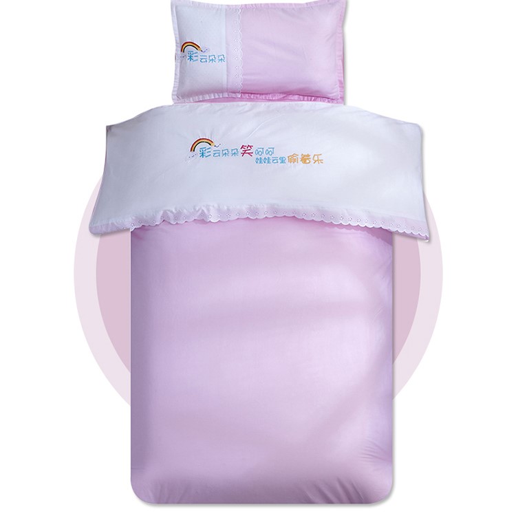 Mẫu giáo chăn bông ba mảnh cho trẻ em 	ga trải giường chống thấm cho bé	