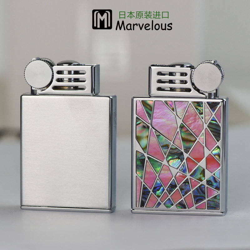 Japan imports Marvelous Marleth Kerosene Lighter Personality Creative Deep Carved Shell Gift Cigarettes
