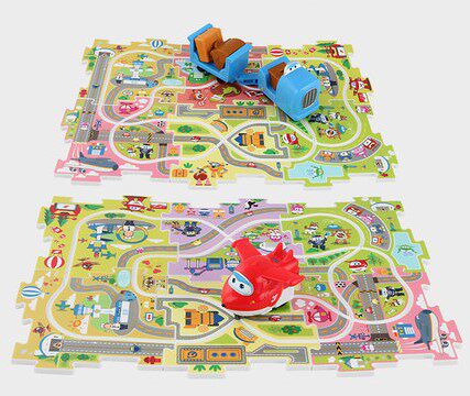 Audi Double Diamond Super Flying Man's Pipiladi Puzzle Puzzle Railcar Children Toys 710480