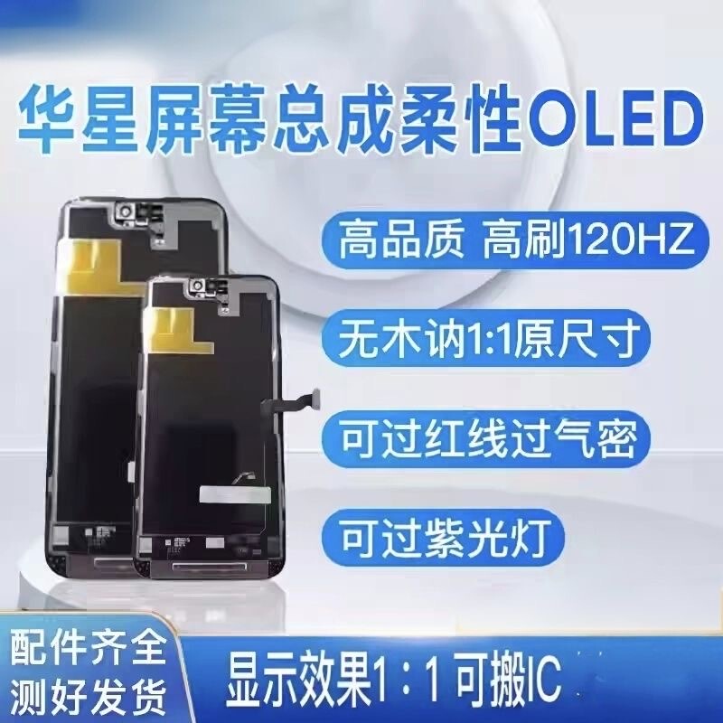 Huaxing Screen Assembly Is Suitable for Apple 13Promax 14Promax 15 16 12 Lcd Display with High Refresh Rate