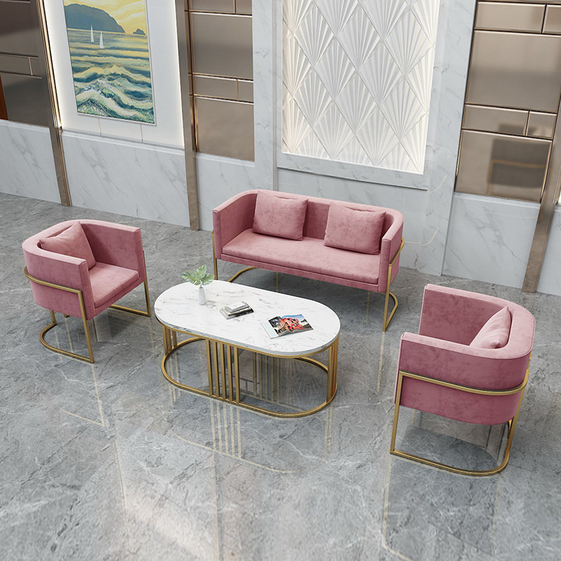 Nordic Single Cloth Art Small Sofa Brief Modern Net Red style Light Extravagant Clothing Shop In Talks Reception Area Table And Chairs Combo-Taobao