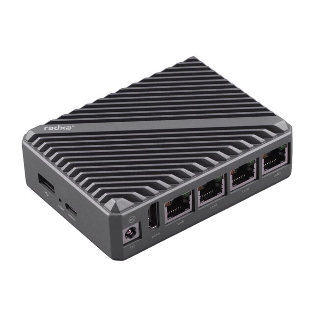 Radxa E24C Rk3528A Gateway Network Computer Development Board with Four Gigabit Ethernet Ports