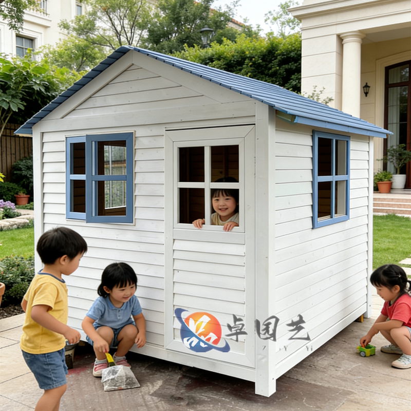 Outdoor Wooden Cabin, Anti-Corrosion Wood Mobile House, Simple Terrace, Sunroom, Courtyard Garden, Assembled Wooden House