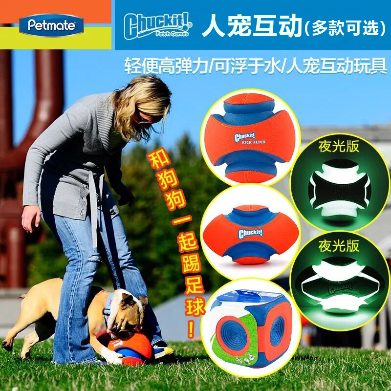 Petmate Pets Outdoor Football Rugby Night Rope Border Shepherd Labrador Interactive Tour