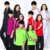 Jinguan Jiamusi Square Dance Mùa xuân và mùa thu Thể dục nhịp điệu trung niên Thể dục kích thước lớn Bộ đồ thể thao nam và nữ bộ adidas nam Thể thao sau
