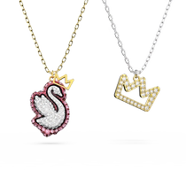 (Chinese Valentines Day gift) Swarovski Gema 520 Swan Set Necklace Womens Clavicle Chain Pendant Jewelry