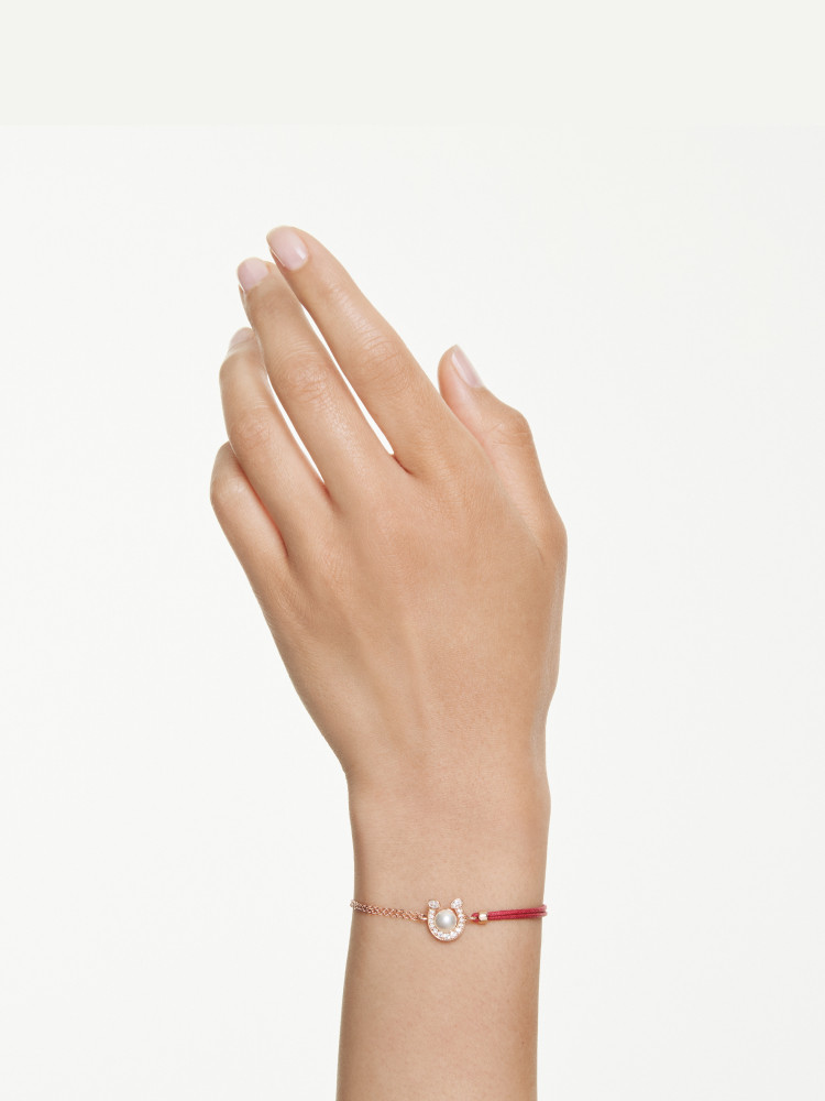 [New Product]Swarovski Symbolica Red Horse-Shoe Bracelet for the Year of the Horse, Red String Bracelet for Gift Giving