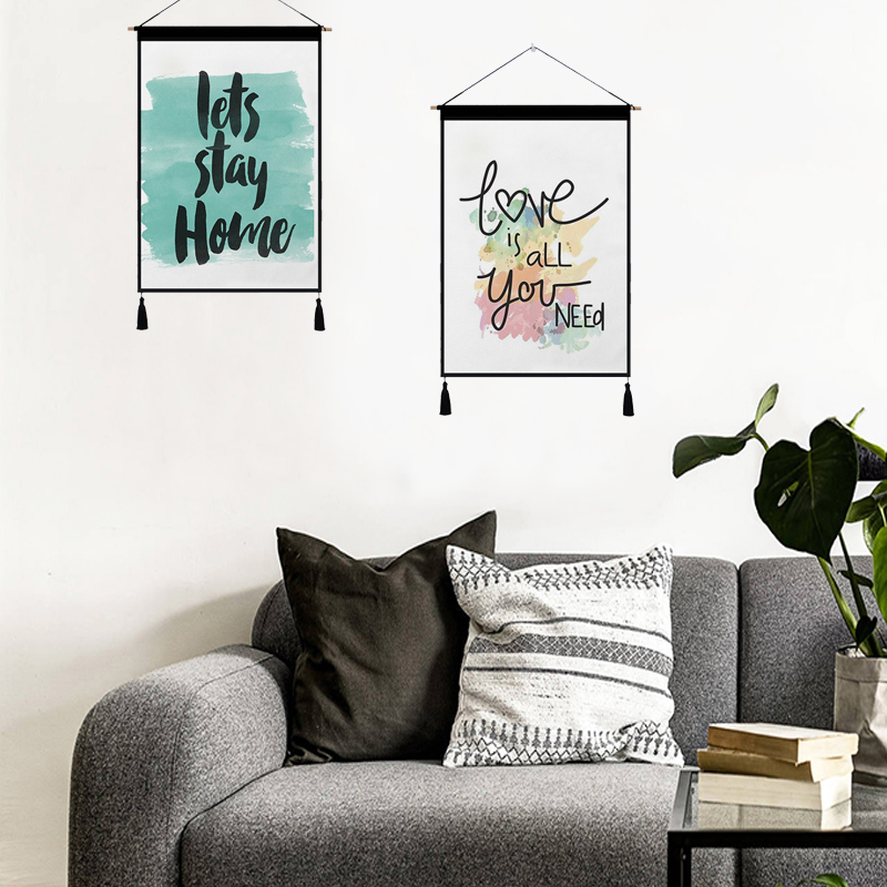 Vẽ ins tấm thảm Bắc Âu hộp mét vải bông cây vải vải nền bối cảnh treo che chắn bức tranh vải - Tapestry thảm vải treo tường