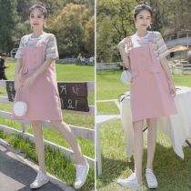 Summer pregnant woman Libra dress net red fashion kit harness dress damp moms small sub-reduced age loose skirt summer dress