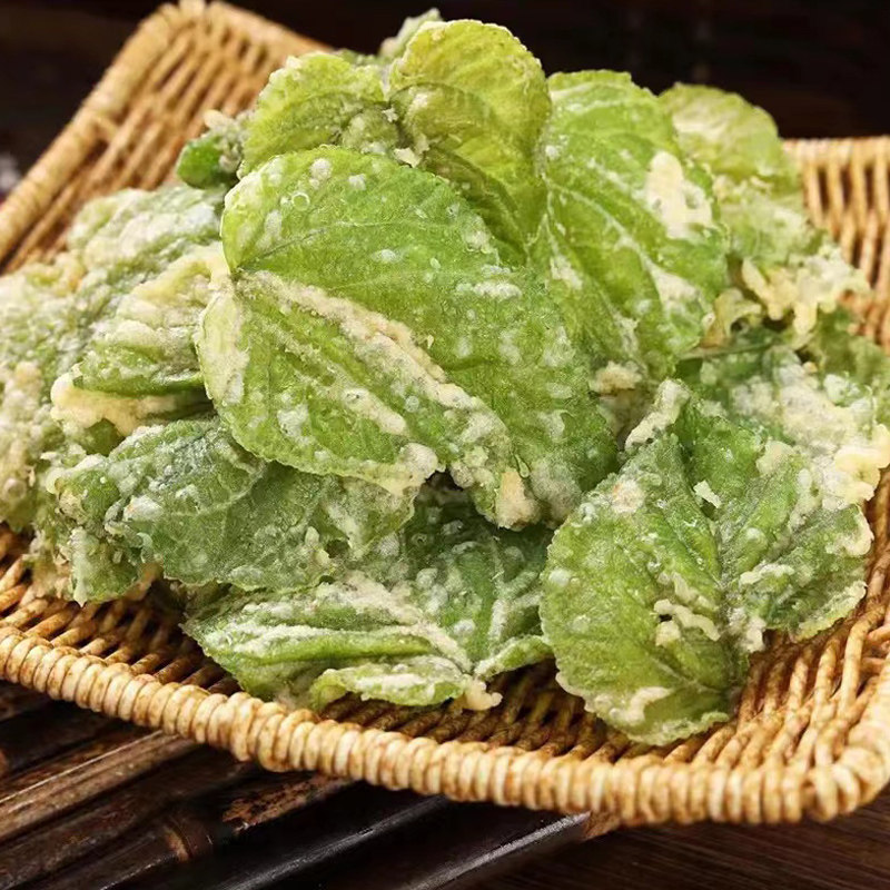 香酥翠叶新鲜桑叶小吃:美食界的清新绿意🌿,酒店酒吧新宠!🎉-其它-淘宝百科网