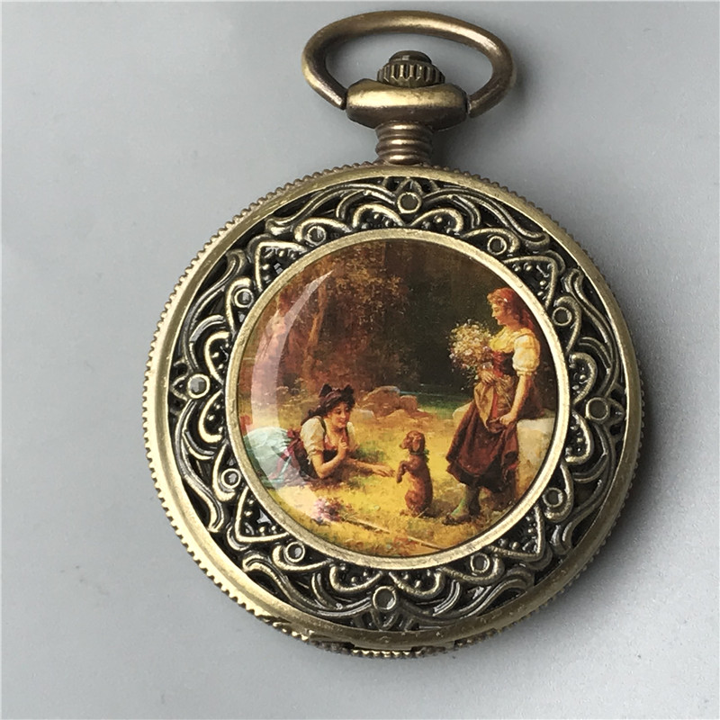 Retro Nostalgic Watch Full Automatic Mechanical Watches Flip Antique Old Watches With Chain Old Watches Old Watches Ancient Play Memorial