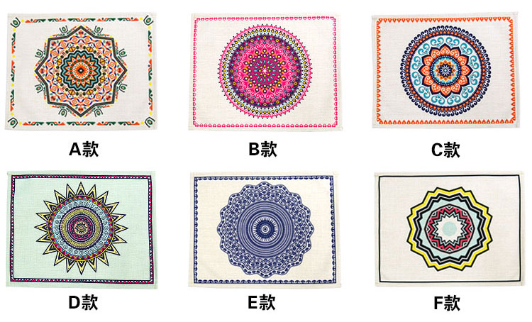 Gió quốc gia cotton linen nghệ thuật phương tây nơi mat cách nhiệt pad bữa ăn coaster bảng mat pad pad trà pad nhỏ bìa khăn bìa tùy chỉnh khăn trải bàn hội nghị