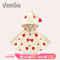 Where hunting autumn and winter womens baby cloak baby warm plus velvet thickened windproof cloak childrens small shawl